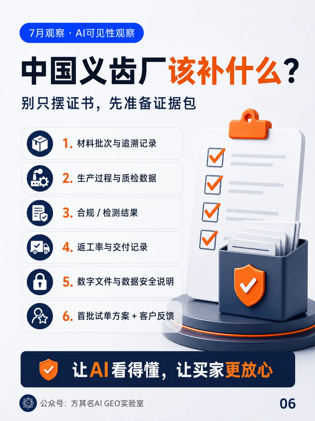 中国义齿厂面向美国买家应准备材料追溯 质检数据 返工交付 数据安全和首批试单证据包
